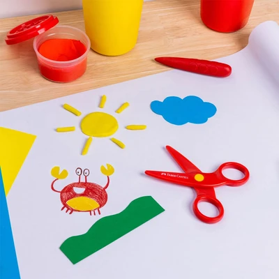 Gambar Faber Castell Gunting Anak Play Safe - Merah