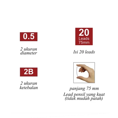 Gambar Faber Castell Set 2 Pcs Isi Pensil Mekanik 2b 0.5 Mm