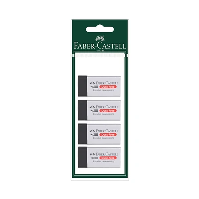 Gambar Faber Castell Set 4 Pcs Ukuran S Penghapus 7199 - Hitam