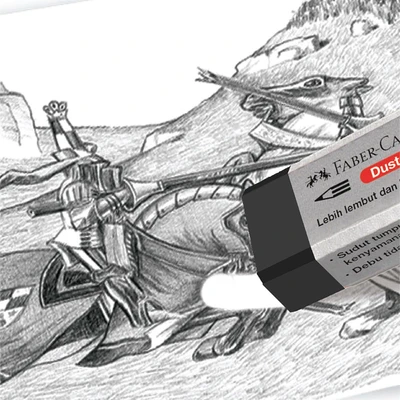 Gambar Faber Castell Set 2 Pcs Penghapus 187199 - Hitam