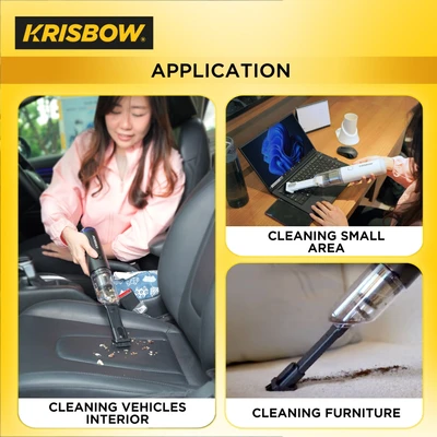 Gambar Krisbow Vacuum Cleaner Dry Cordless 65 Watt - Putih