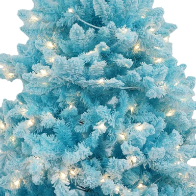 Gambar Noelle 195 cm Pohon Natal Christmas Prelit Snowy - Biru