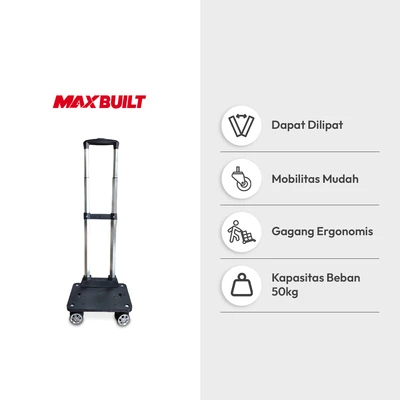 Gambar Maxbuilt Troli Barang Lipat 50 Kg - Hitam