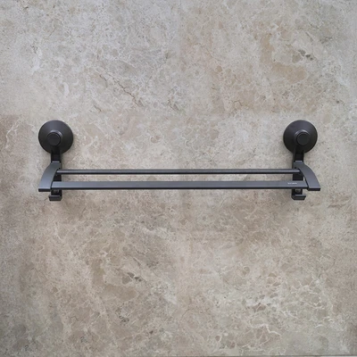 Gambar Stora Gantungan Handuk Double Dengan Suction - Abu-Abu Gunmetal