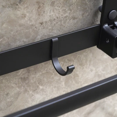 Gambar Stora Gantungan Handuk Triple Dengan Suction - Abu-Abu Gunmetal