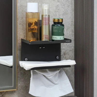 Gambar Stora Holder Tisu Toilet Multifungsi Dengan Suction