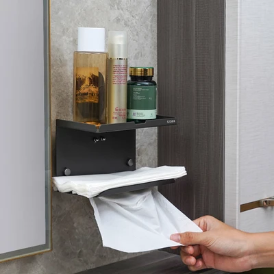 Gambar Stora Holder Tisu Toilet Multifungsi Dengan Suction