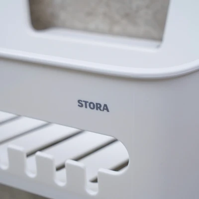 Gambar Stora Rak Kamar Mandi Dengan Suction Aw639 - Putih