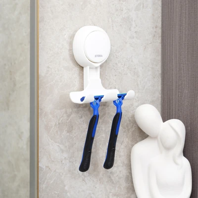 Gambar Stora Tempat Pisau Cukur Dengan Suction Aw817 -  Putih