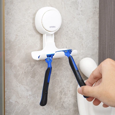 Gambar Stora Tempat Pisau Cukur Dengan Suction Aw817 -  Putih