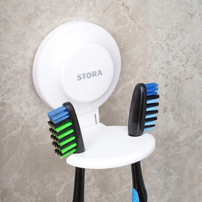 Gambar Stora Tempat Sikat Gigi Dengan Suction - Putih