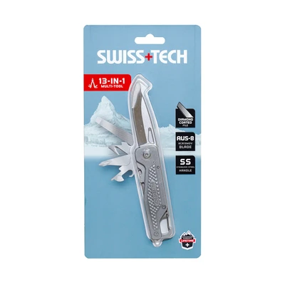 Gambar Swiss Tech Alat Saku Serbaguna 13 In 1 - Silver