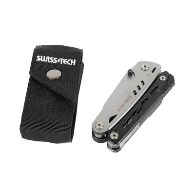 Gambar Swiss Tech Alat Saku Serbaguna 11 In 1 - Silver/Hitam