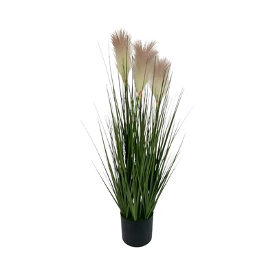 Gambar Arthome Tanaman Artifisial Onion Grass Reed Dengan Pot 12.5x12.5x90 cm - Putih