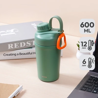 Gambar Kris Tori Botol Vacuum Flask Stainless Steel 600 ml - Hijau