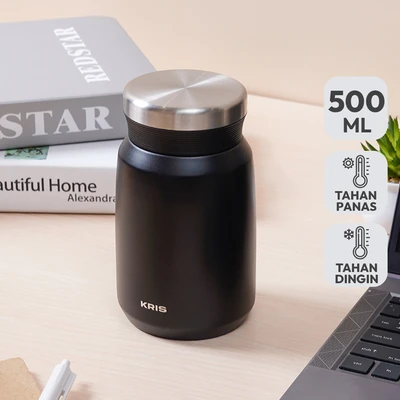 Gambar Kris Wadah Makanan Thermal Stainless Steel 500 ml - Hitam