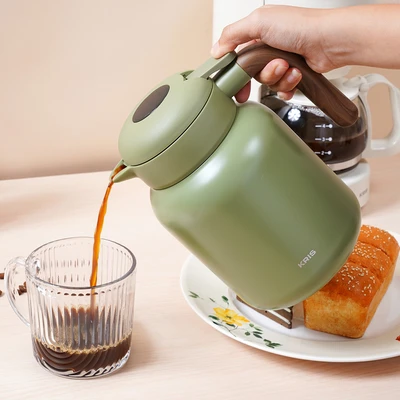 Gambar Kris Devon Teko Vacuum Flask Stainless Steel 1.3 Liter - Hijau