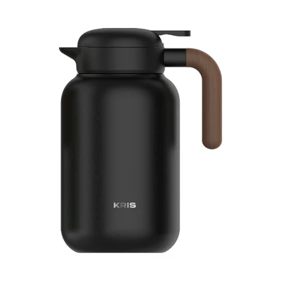 Gambar Kris Devon Teko Vacuum Flask Stainless Steel 1.3 Liter - Hitam
