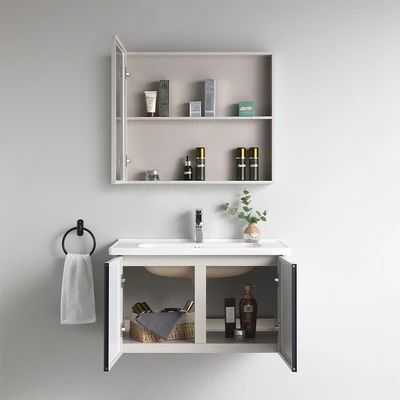 Gambar Informa Damon Set Kabinet Kamar Mandi - Abu-Abu Taupe Muda