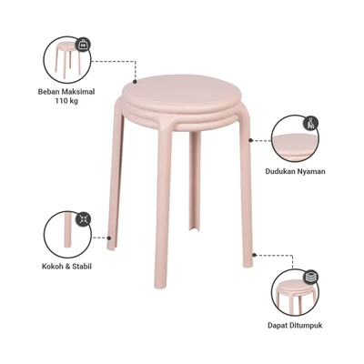 Gambar Informa Haldon Bangku - Pink