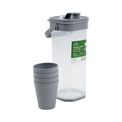 Gambar Delicia Teko Minum & Gelas Pp Square Set 5 pcs