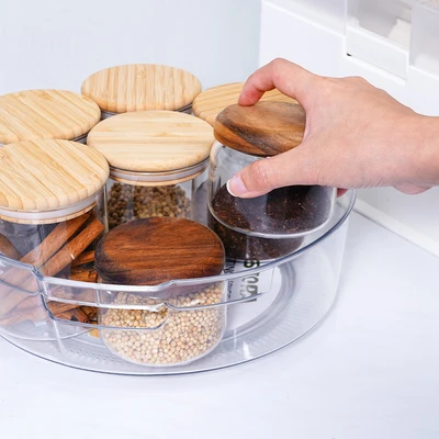 Gambar Stora Suzan Tempat Bumbu Dapur Plastik Dengan Tray Transparan