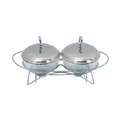 Gambar Delicia Ringo Penghangat Makanan Oval 1.5 Liter Set 2 pcs - Silver