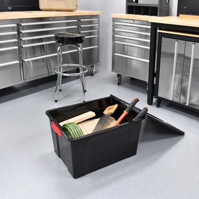 Gambar Maxbuilt Kotak Penyimpanan Dengan Roda 65x46x32 cm - Hitam