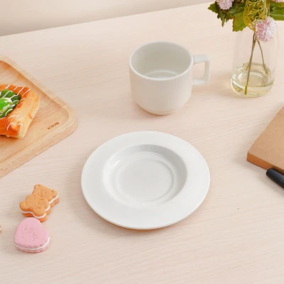 Gambar Delicia Cangkir Keramik Dengan Saucer Pastel 220 ml - Krem Beige