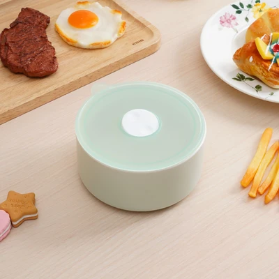 Gambar Delicia Mangkuk Keramik Bone China Dengan Dengan Tutup 13 cm - Biru Muda