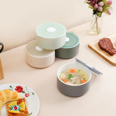Gambar Delicia Mangkuk Keramik Bone China Dengan Dengan Tutup 13 cm - Biru Muda