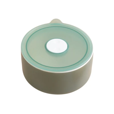 Gambar Delicia Mangkuk Keramik Bone China Dengan Tutup 13 cm - Hijau