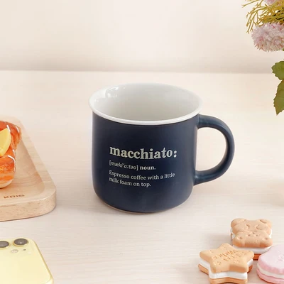 Gambar Delicia Zico Mug Keramik 380 ml - Biru Navy