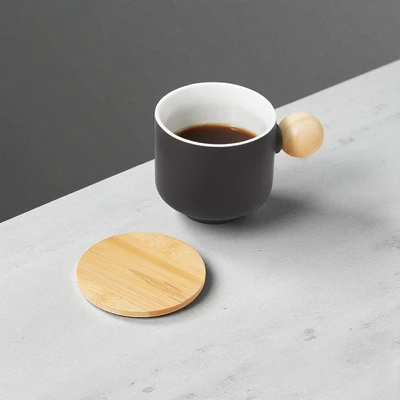 Gambar Delicia Mug Bone China Round Hand 400 ml - Hitam