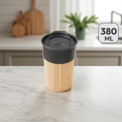 Gambar Delicia Gelas Tumbler Keramik Bone China 380 ml - Hitam