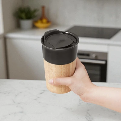 Gambar Delicia Gelas Tumbler Keramik Bone China 380 ml - Hitam
