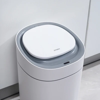 Gambar Stora Intelligent Tempat Sampah Sensor Plastik Slim 15 Liter - Putih