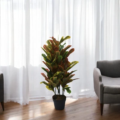 Gambar Arthome Tanaman Artifisial Codiaeum Dengan Pot 45x45x90 cm - Hijau