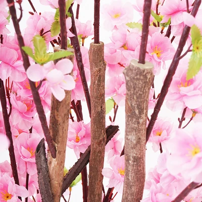 Gambar Arthome Bunga Artifisial Peach Flower Tree Dengan Pot 50x50x120 cm - Pink