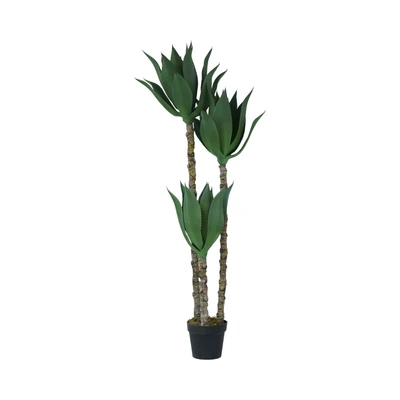 Gambar Arthome Tanaman Artifisial Agave Tree Dengan Pot 60x50x150 cm - Hijau
