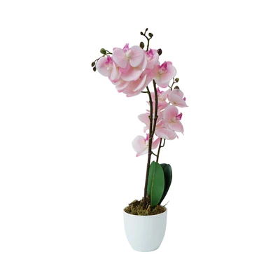 Gambar Arthome Bunga Artifisial Orchid Dengan Pot 25x12x50 cm - Pink Pastel