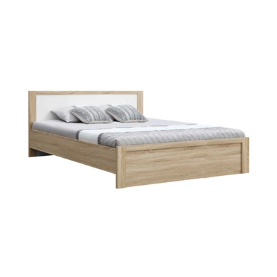 Gambar Selma 180x200 cm Pamela Tempat Tidur - Putih/Cokelat Oak
