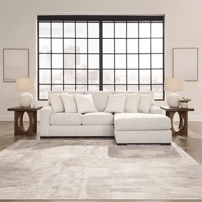 Gambar Ashley Larce Sofa Sectional L Fabric Kanan - Abu-Abu