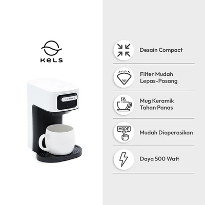 Gambar Kels Xavy Coffee Maker One Cup 300 ml - Putih