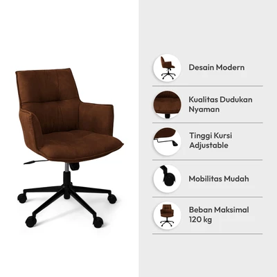 Gambar Informa Harmony Kursi Kantor Sandaran Rendah - Cokelat