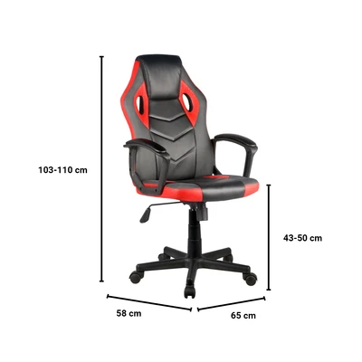 Gambar Informa Obito Kursi Gaming - Merah/Hitam
