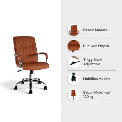 Gambar Informa Onyx Kursi Kantor Sandaran Rendah - Cokelat