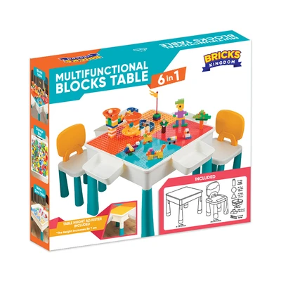 Gambar Bricks Kingdom Set Meja Dan 2 Pcs Kursi Anak Building Bricks