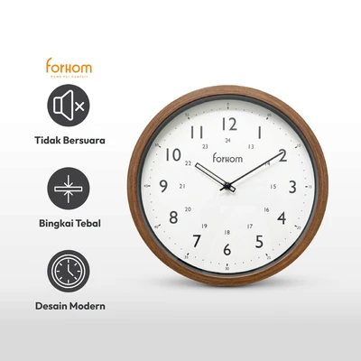 Gambar Forhom Olsson Jam Dinding 30 cm - Cokelat