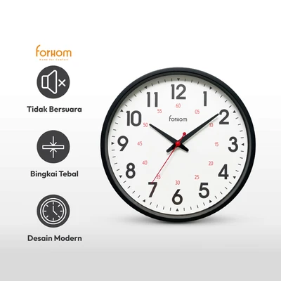 Gambar Forhom Jam Dinding 40 cm 11529B - Hitam